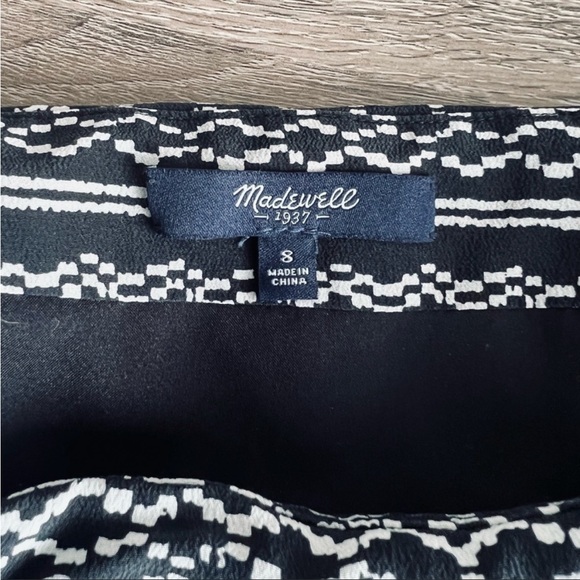 MADEWELL Skyline Tidalwave Print Silk Skirt Medium - Picture 5 of 6